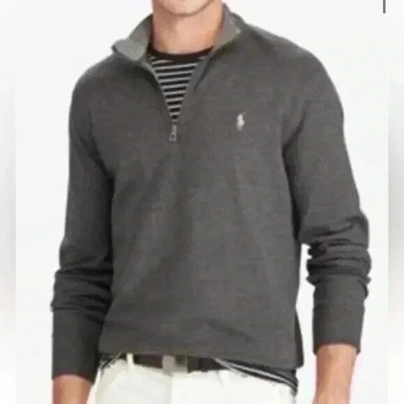 POLO RALPH LAUREN Men's Jersey Half-zip Pullover - Picture 1 of 5